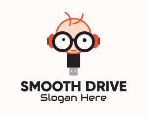 Geek Flash Drive logo design