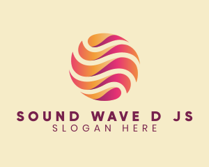 Wave Abstract Sphere logo design