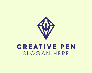 Diamond Pen Literature logo design