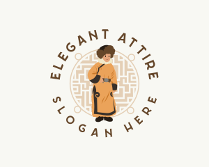 Mongolian Traditional Attire logo design