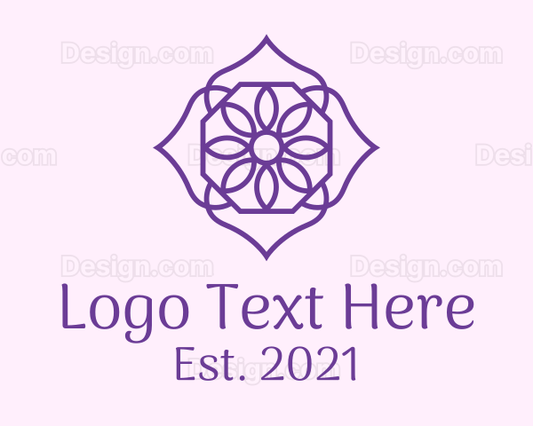 Purple Flower Petals Logo