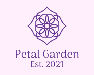 Purple Flower Petals  logo design