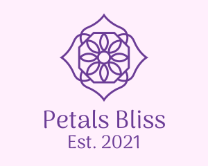 Purple Flower Petals  logo design