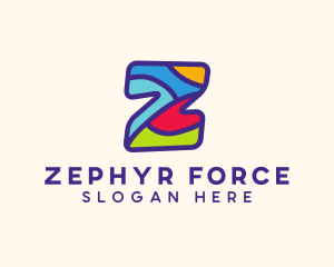 Playful Colorful Letter Z logo design