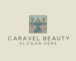 Outdoor Travel Lagoon  logo design