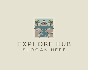 Outdoor Travel Lagoon  logo design