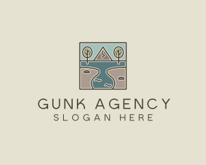 Outdoor Travel Lagoon  logo design