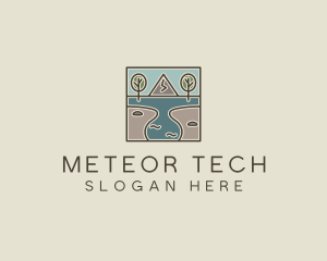 Outdoor Travel Lagoon  logo design