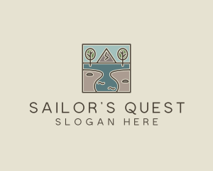 Outdoor Travel Lagoon  logo design