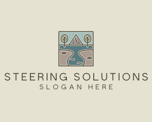 Outdoor Travel Lagoon  logo design