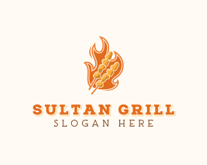 Flame Barbecue Cooking logo design