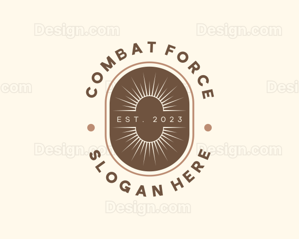 Sun Pattern Badge Logo