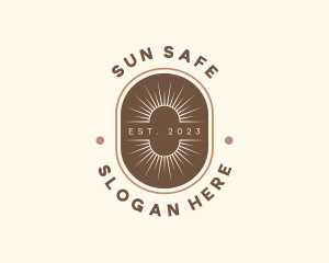 Sun Pattern Badge logo design