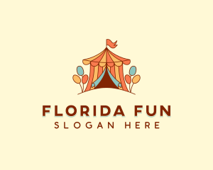 Fun Balloon Circus Tent logo design