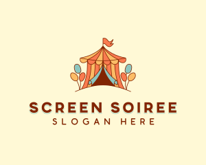 Fun Balloon Circus Tent logo design