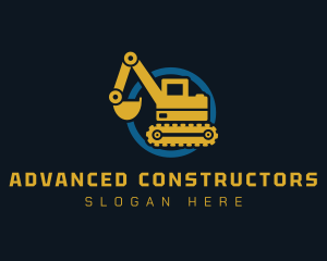 Construction Excavator Mining logo design