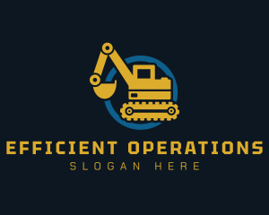 Construction Excavator Mining logo design