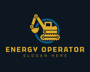 Construction Excavator Mining logo design