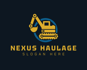 Construction Excavator Mining logo design