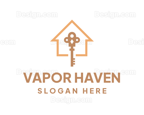 Modern House Key Logo