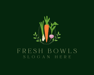 Vegetable Fresh Salad logo design