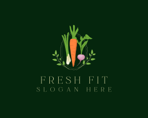 Vegetable Fresh Salad logo design