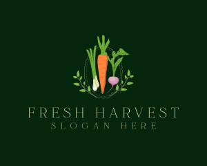 Vegetable Fresh Salad logo design