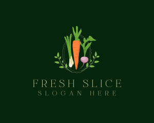 Vegetable Fresh Salad logo design