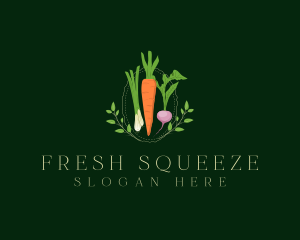 Vegetable Fresh Salad logo design