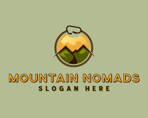 Mountain Outdoor Hiking logo design