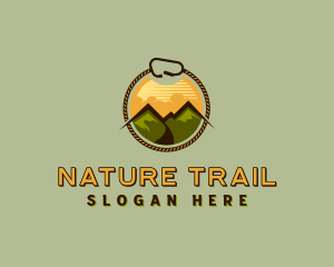 Mountain Outdoor Hiking logo design