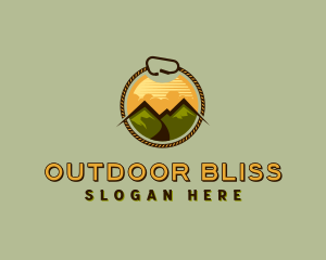 Mountain Outdoor Hiking logo design