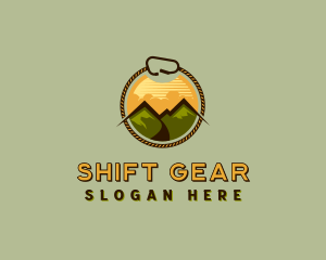 Mountain Outdoor Hiking logo design