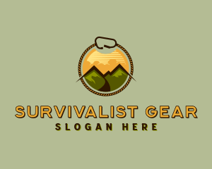 Mountain Outdoor Hiking logo design