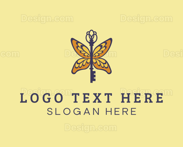 Premium Butterfly Key Logo