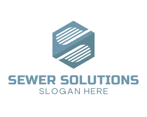 Modern Hexagon Company Letter S logo design