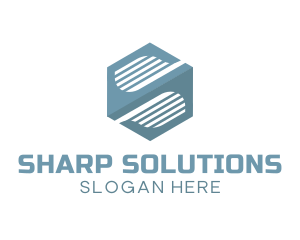 Modern Hexagon Company Letter S logo design