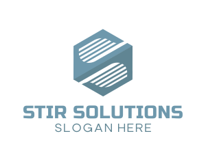 Modern Hexagon Company Letter S logo design