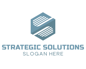 Modern Hexagon Company Letter S logo design