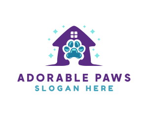 Veterinary Paw Shelter logo design