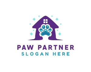 Veterinary Paw Shelter logo design