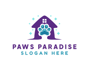 Veterinary Paw Shelter logo design