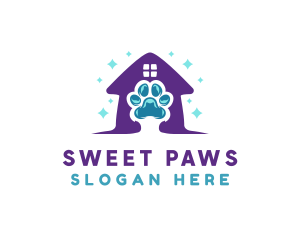 Veterinary Paw Shelter logo design