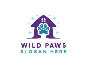 Animal Paw Shelter logo design