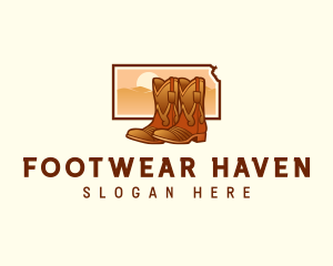 Kansas Cowboy Boots logo design