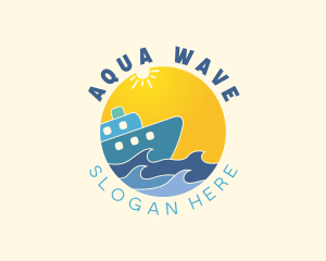 Sunny Cruise Vacation Travel logo design