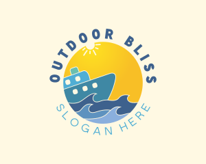 Sunny Cruise Vacation Travel logo design