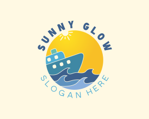 Sunny Cruise Vacation Travel logo design