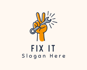 Wrench Repair Fix logo design