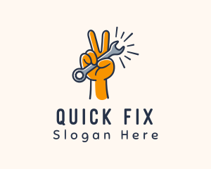 Wrench Repair Fix logo design